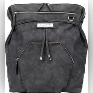 Petunia Pickle Bottom Backpack grey Cinch baby bag